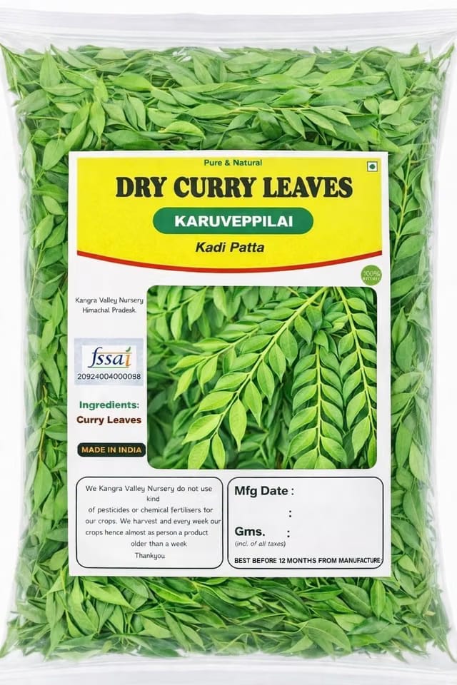 KANGRA VALLEY NURSERY Dry Curry Leaves Karuveppillai Dried Leaves,Dry Karuveppillai Leaves,Dry Kadi Patta,Murrya