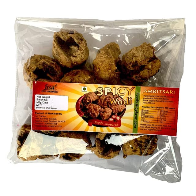 Foods.shopkruz Amritsari Spicy wadi 400 grams urad dal badi