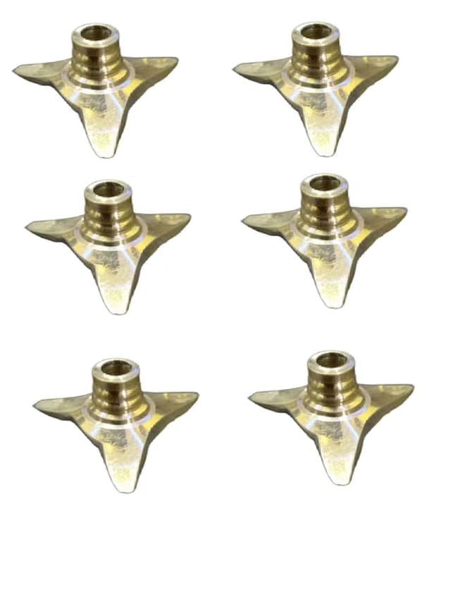 N W Creations Pure Brass Niranjan Kadi, Wick Holder for Diya and Oil Lamps, Thiri Stand for Deepak