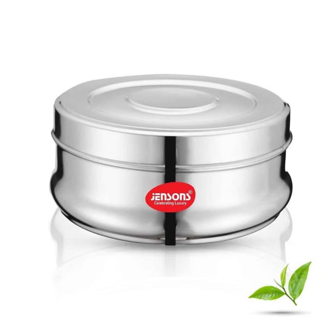 Stainless Steel Belly Shape Poori Dabba 8 Inch