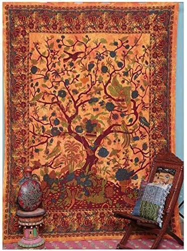 Tapestry Tree of Life Boho Hippie Psychedelic Gypsy Mandala Beach Throw Blanket Mat Bedspread Living Room Decoration