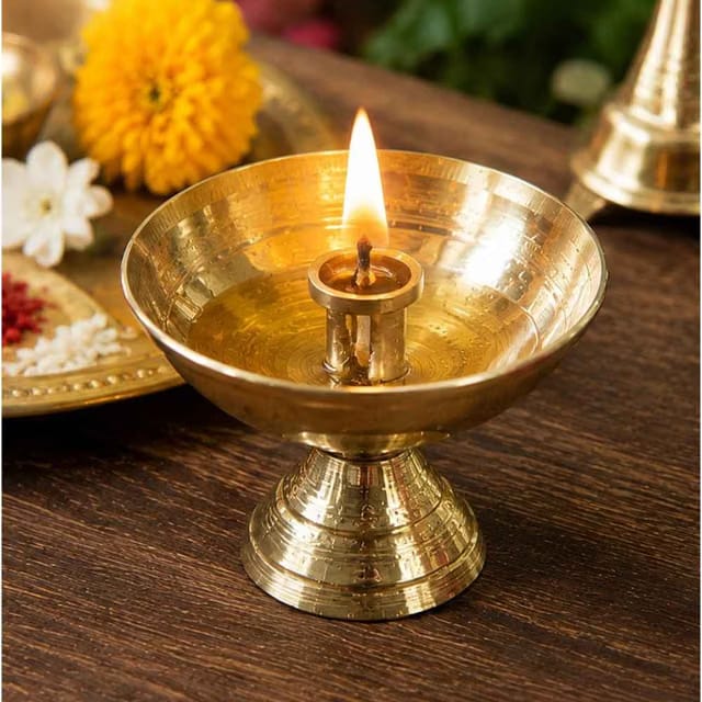 Brass Pooja Pyali Diya 1.5 inch