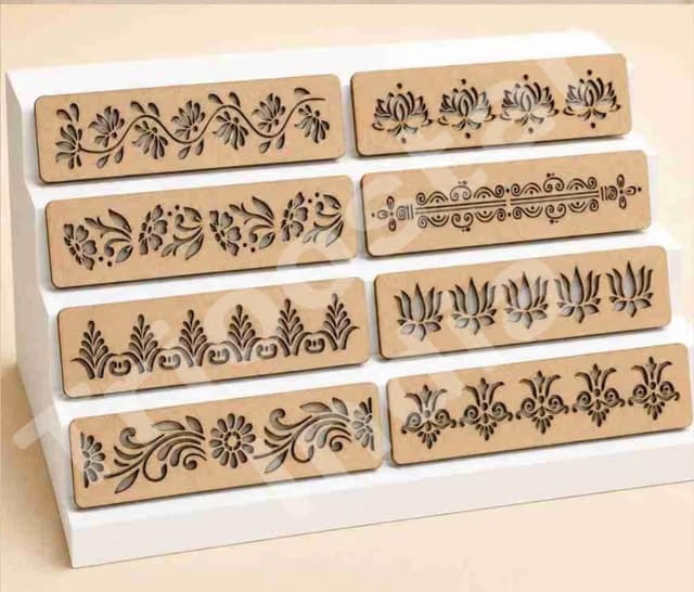 Traditional Border Rangoli Stencil Set