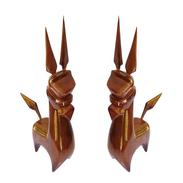 Wooden Traditional Bankura Horse Big Size (30 Cm./ 13 inch.) Home Decor, Antique Showpiece & Gift Item