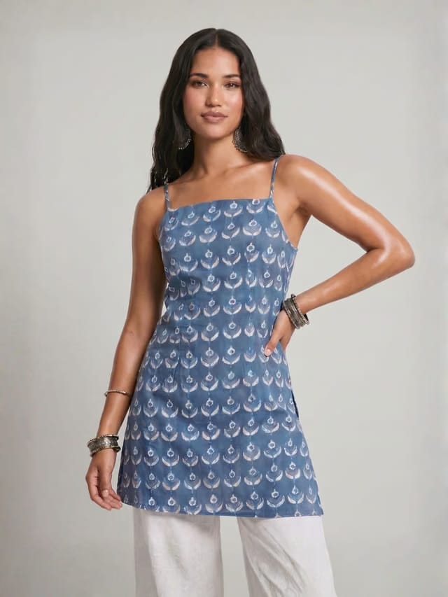 Maahi Noodle Strap Corset Kurti
