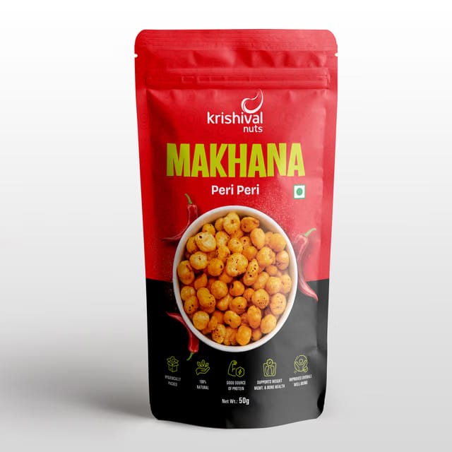 Krishival Nuts Peri Peri Roasted Makhana