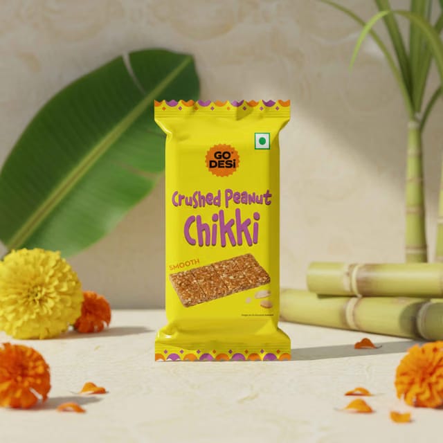 GO DESi Crushed Peanut Chikki Bar