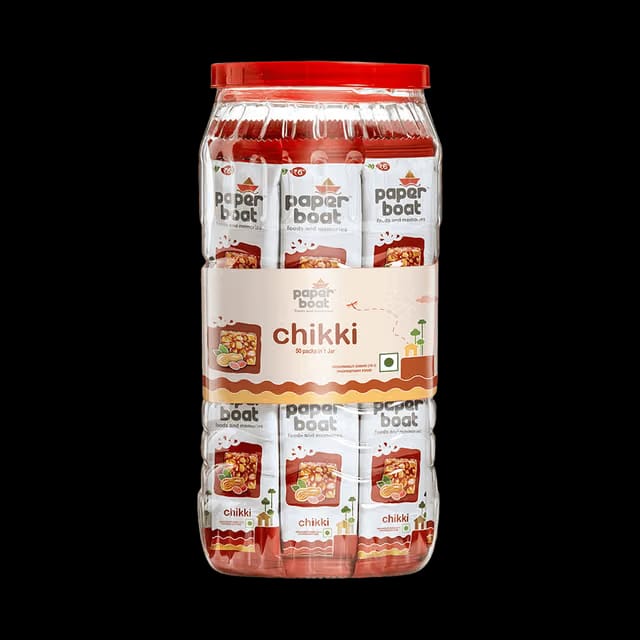 Paper Boat Peanut Chikki Jar