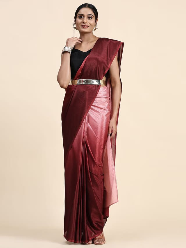 Ombre Poly Chiffon Ready To Wear Saree