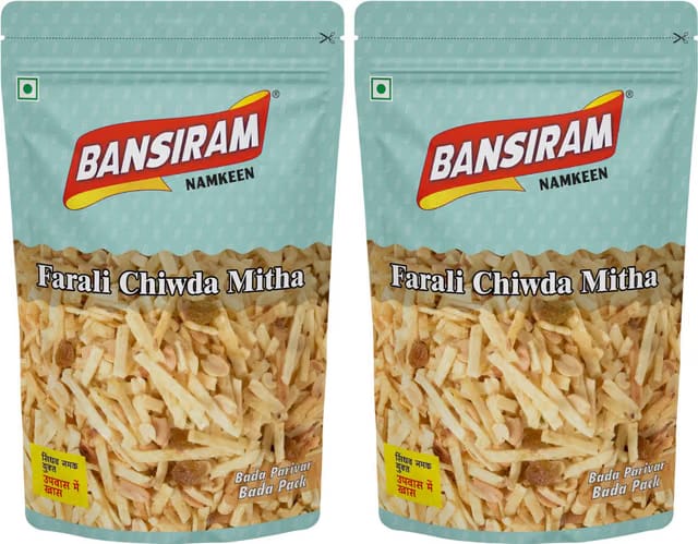 Bansiram FARALI CHIVDA MITHA STANDEE PACK Namkeen