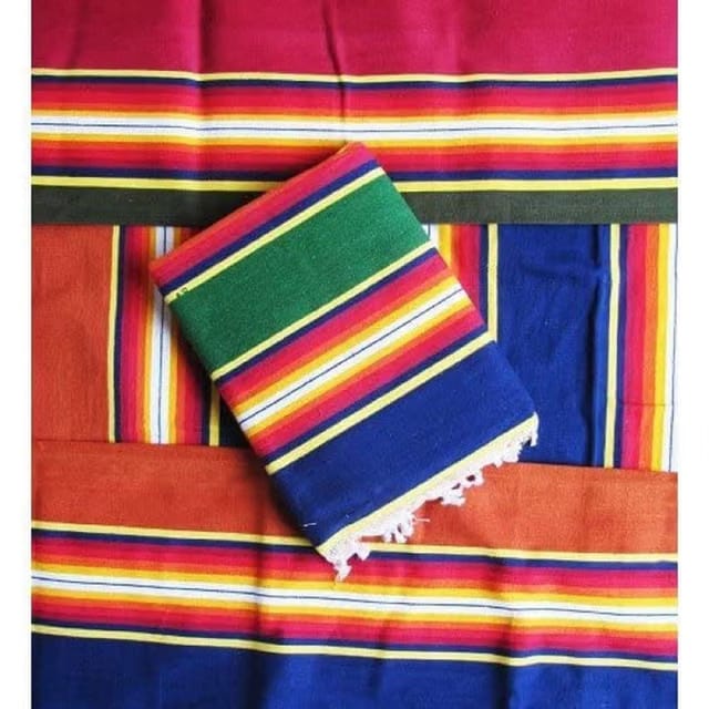Solapuri Cotton Carpet Galicha Rug Dari Satranji (Multicolour, 55 X 85 Inch, Pack of .1)
