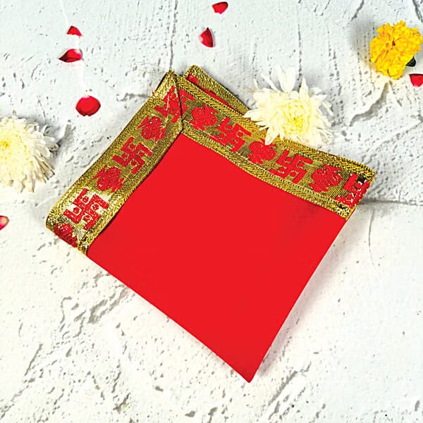 Puja Chowki Aasan - Red, 1 pc