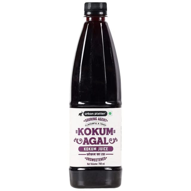 Urban Platter Kokum Agal, 700ml (Unsweetened Kokum Fruit Extract, Aids Digestion, Natural Coolant & Souring Agent)