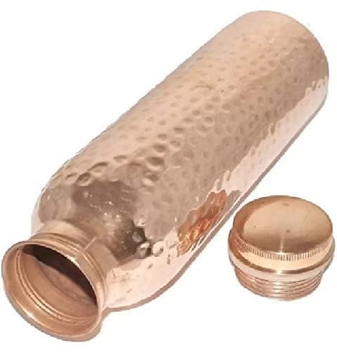 Vedik Sparsh Copper Water Bottle, 1000ml, Set of 1, Copper.