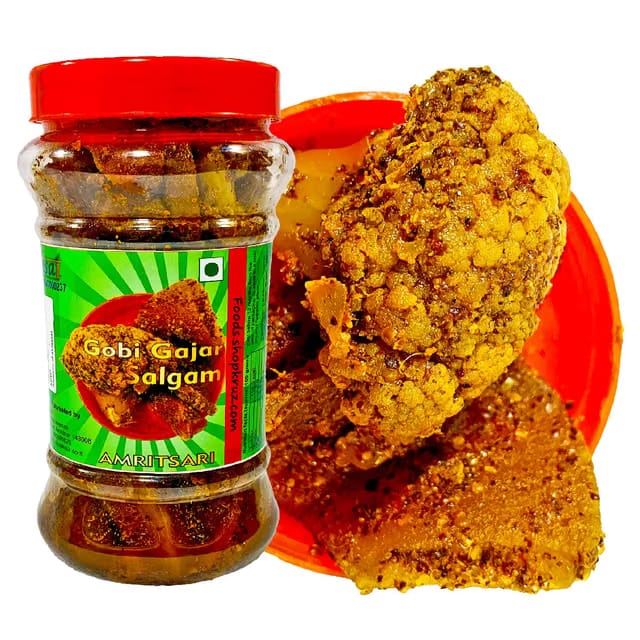 Foods.shopkruz Amritsari Gobhi gajar Shalgam Pickle 400g Punjabi Homemade Fresh Sweet & Sour Mixed Pickle of