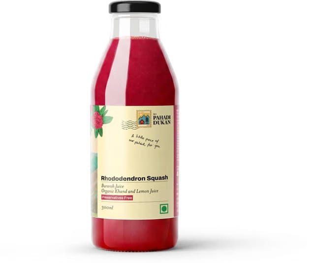 My Pahadi Dukan Buransh Flower Juice - Himalayan Drink with Desi Khand