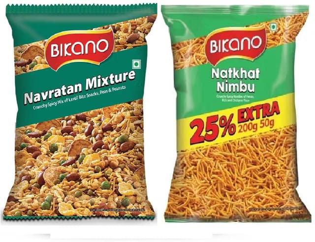 Bikano Navratan Mixture & Nimbu Natkhat Aloo Bhujia