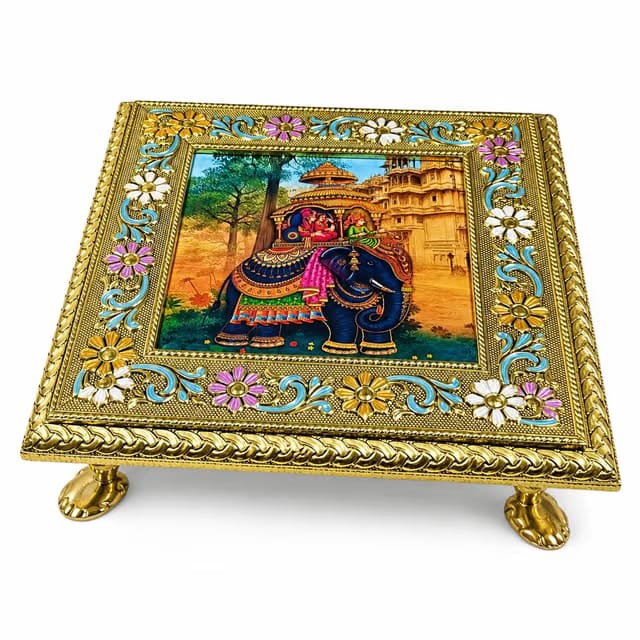 Handcrafted Wooden Meenakari Bajot Inch