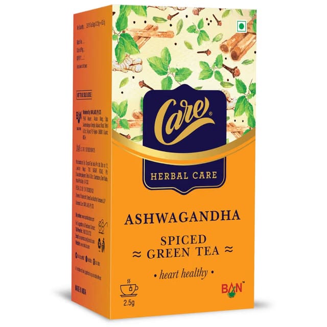 CARE Ashwagandha Spiced Green Tea with Tulsi Ginger & Cinnamon