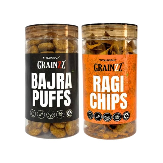 Grainzz Ragi Chips & Bajra Puff Combo