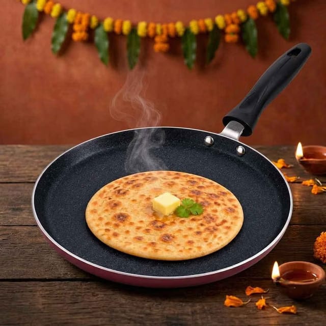 Aluminium Non-Stick Dosa Tawa - 24 cm Diameter