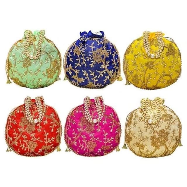 AT Traders Embroidered Potli Bag
