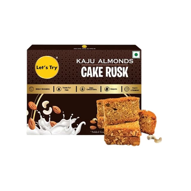 Let's Try Kaju Almond Cake Rusk
