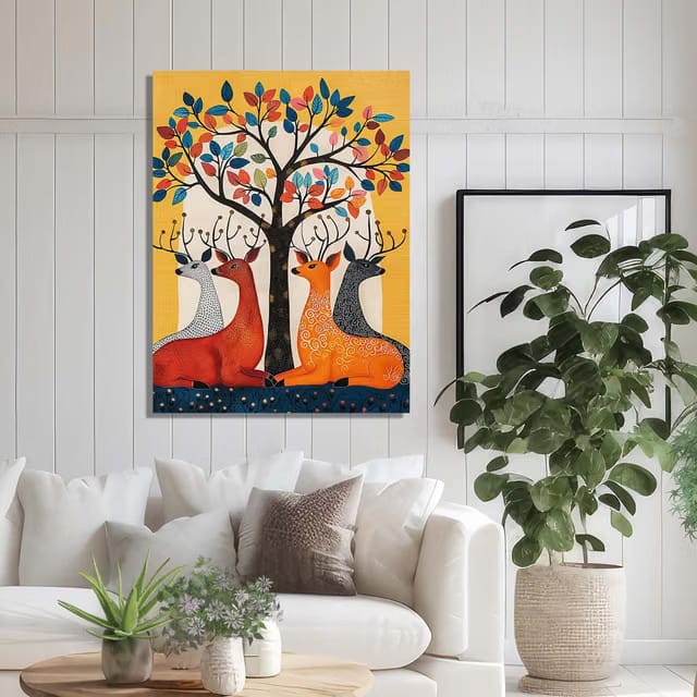 Gond Wall Painting For Wall Decoration Canvas