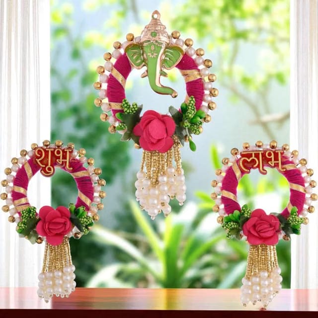Saudeep India 3 Inch Shubh Labh Door Hanging