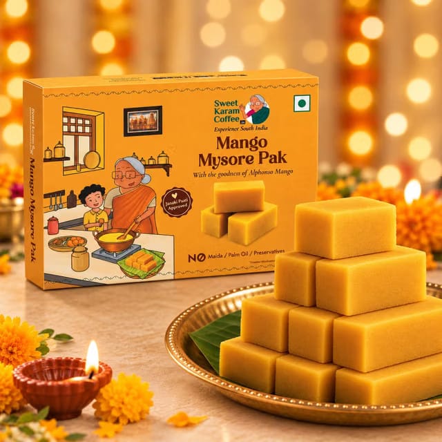 Sweet Karam Coffee Mango Mysore Pak