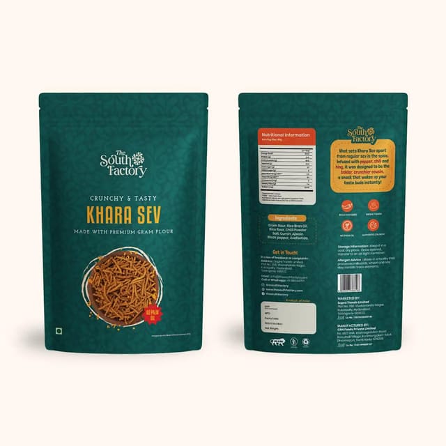The South Factory Namkeens Khara Sev Traditional Crunchy Snack