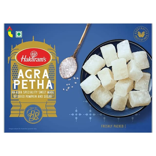 Haldiram's Delhi Dry Agra Petha, 350g/400g (Weight May Vary), Indian Sweets Diwali Gift Pack