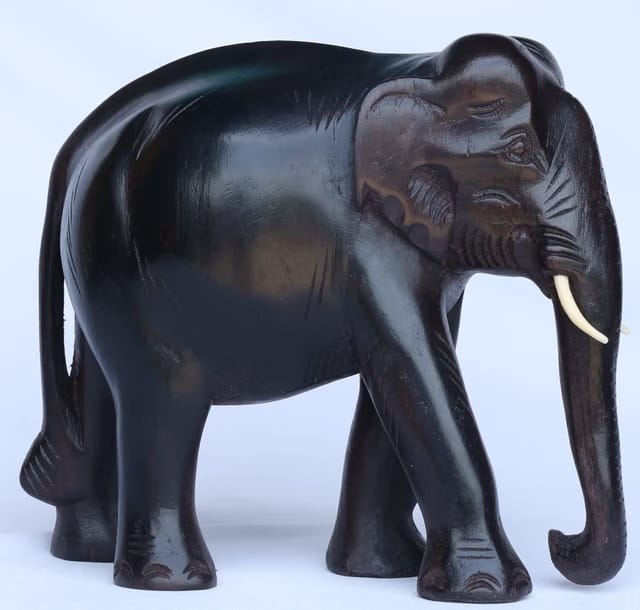 Rose Wooden Elephant 4 Inch