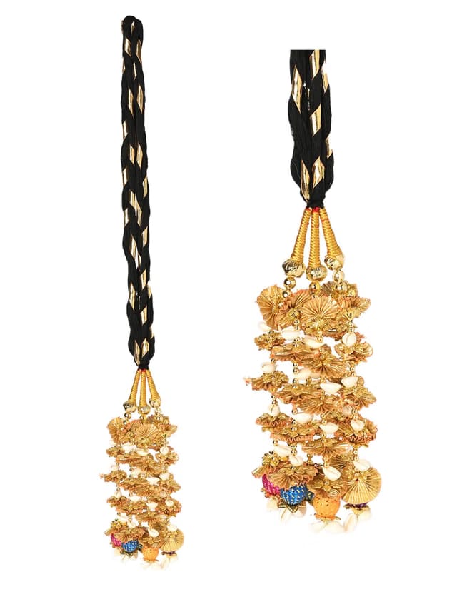 VTN Women's Patiala Shahi Parandi/Paranda Traditional Hair Accessory Braid Tassles/Hair Extension/Choti