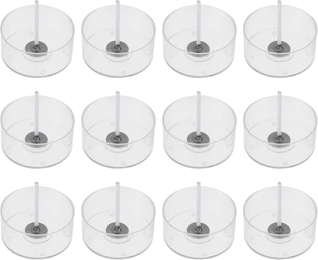 25Pcs Tealight Cup for Candle Making Empty Acrylic Polycarbonate Cups Tea Light Holder Transparent Clear Container