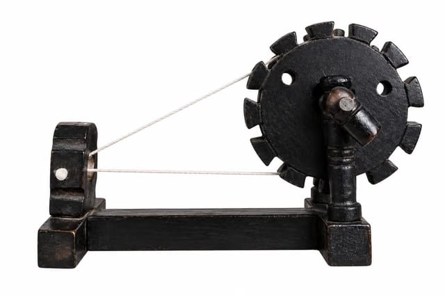 Wooden Gandhiji Charkha Showpiece for Home Decor