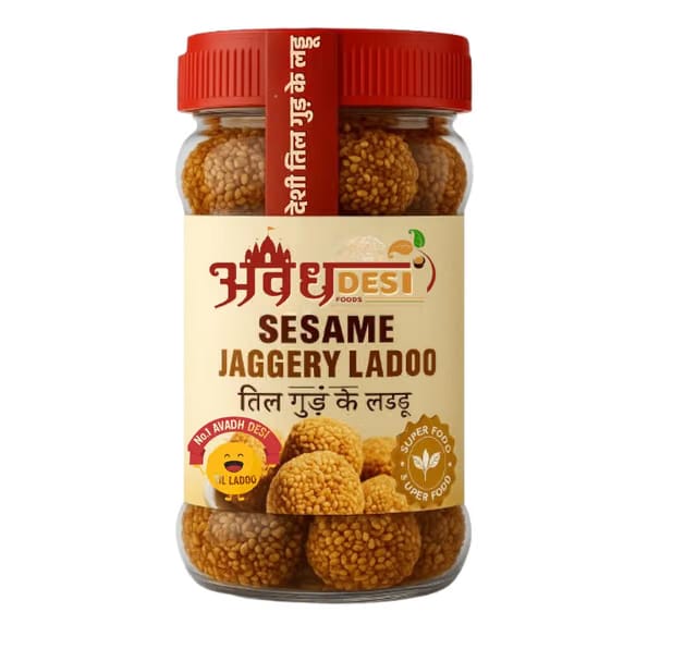 Avadh Desi Til Ladoo Sesame Jaggery Laddu 200 GMS Pack