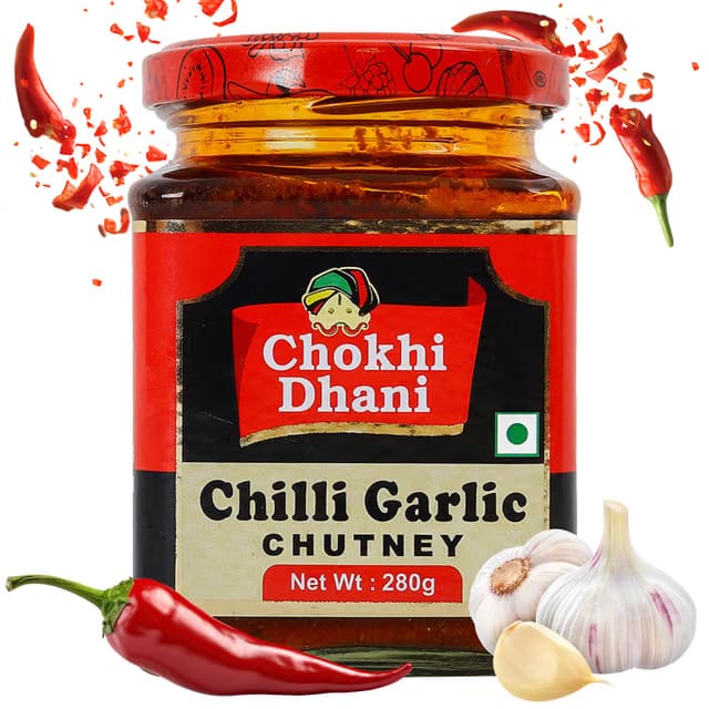 Chokhi Dhani Chilli Garlic Chutney 280gm mirch or lahasun ki Chutney