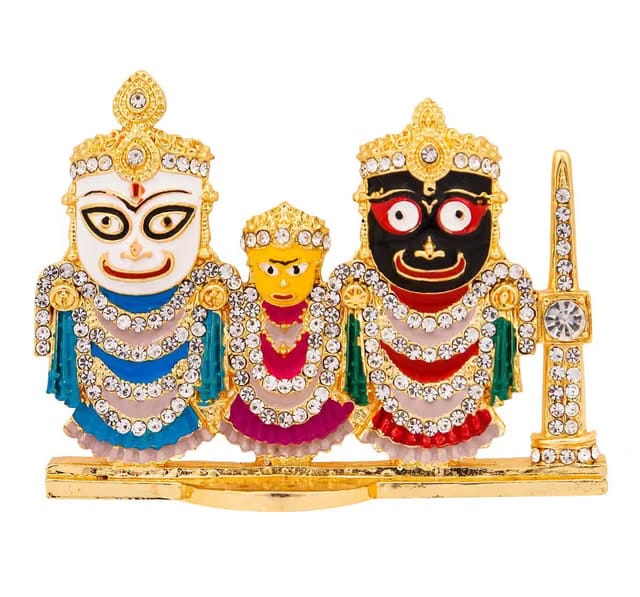 Lord Jagannath, Balabhadra, Subhadra Idol with Sudarshan Chakra Statue
