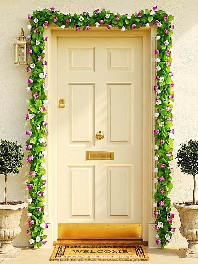 Mayur Gifts Artificial Colorful Flower Vine Garland, Decorative Hanging for Home Decoration, Living Room, Wedding