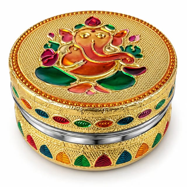 Meenakari Steel Box Container 5.5 Height