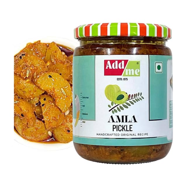 Add me Home Made Amla Pickle Seedless Amla Ka Achar- 500gm Glass Jar Amla Pickle