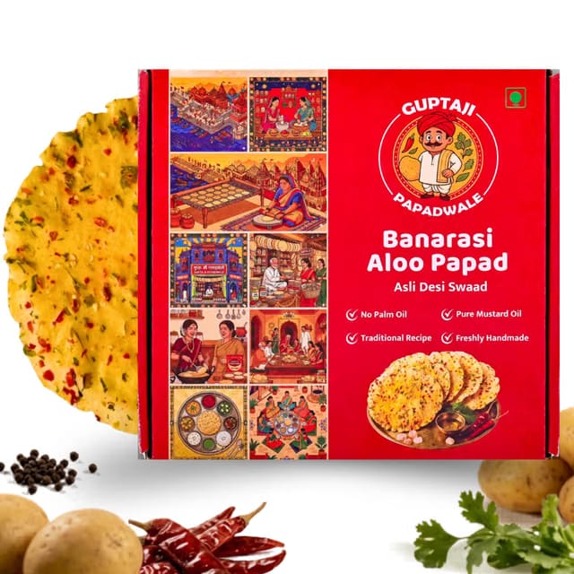 GuptajiPapadwale Banarasi Aloo Papad - Double Masala