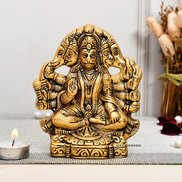 Hanuman ji Panchmukhi Hanuman Murti Bajrangbali Murti Religious Idol for Pooja Room & Your Home Decor Office Hanuman