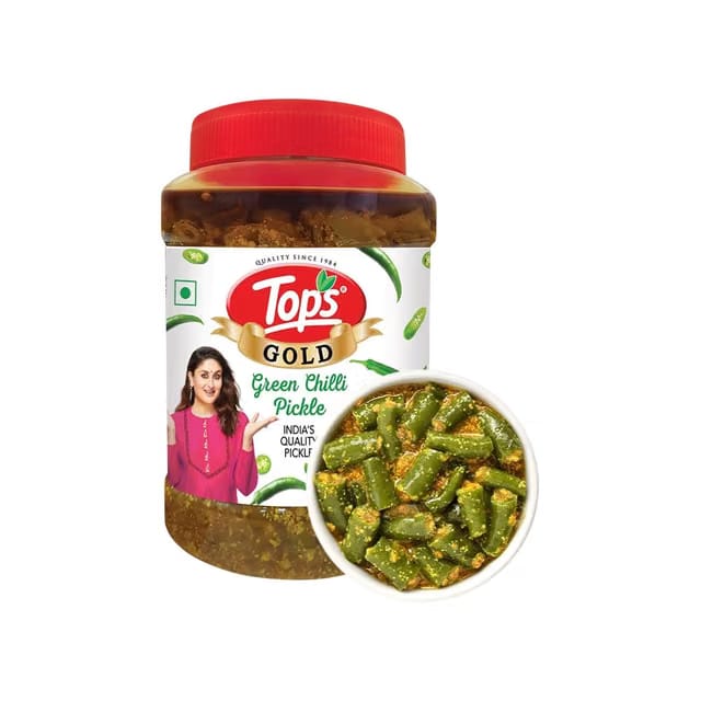 Tops Gold Green Chilli Pickle