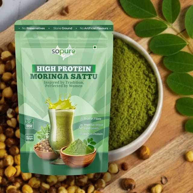 Sopure Organics High Protein Moringa Sattu