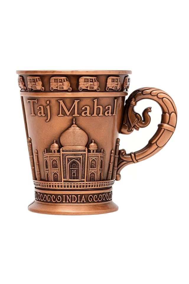 Taj Mahal Shot Glass with Metal Handle Souvenir for Diwali Decoration Items for Home Decor Showpiece Diwali Gift