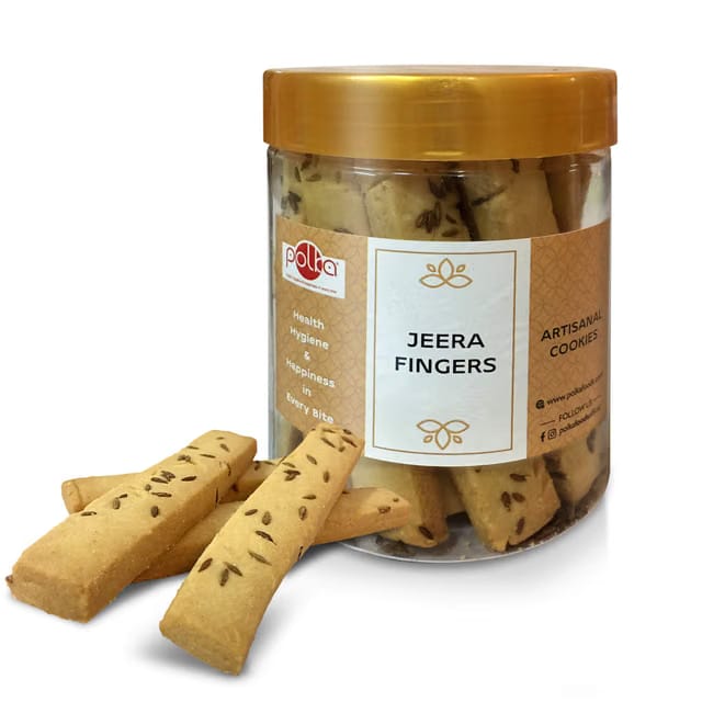 Polka Jeera Finger Cookies,200 Gm,Sugarless Namkeen Biscuit,Chai Time Snacks,Namkeen Snack