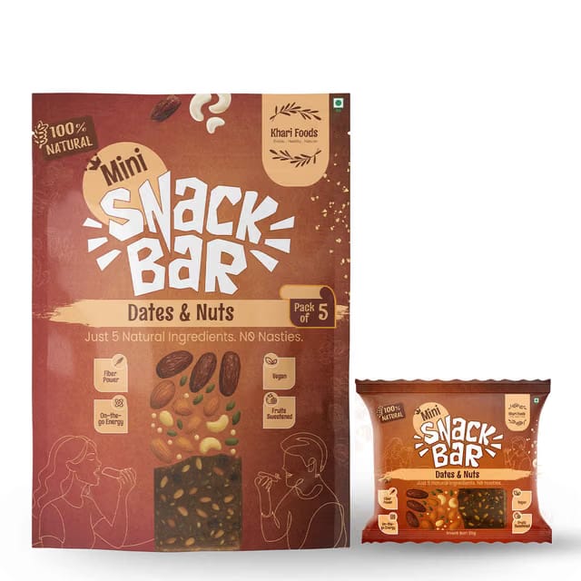 Khari Foods Dates & Nuts Mini Snack Bar