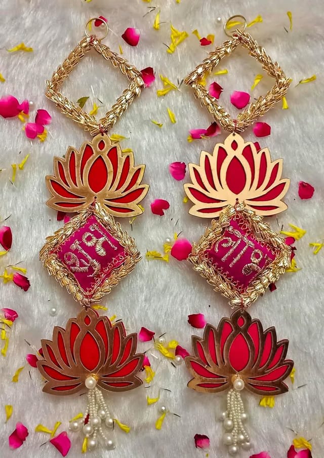 Anishop Beautiful Handmade Shubh Labh shubh labh Hanging Wall, Best for Home Decor/Diwali Etc (Handmade)